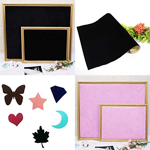Mesheshe 2PCS Self Adhesive Felt Sheets, DIY Felt Adhesive Sheet for Art & Crafts, Peel and Stick Felt for Drawer/Jewelry Box Felt Liner, Solid Color Felt Wallpaper (14.6" x 39.4", Pink) - color: Pink
