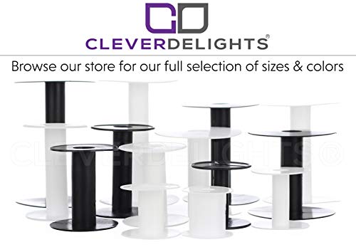CleverDelights 3" White Plastic Spools - 3 Pack - Empty Spools - Crafts Thread Cord Wire Rope Roll