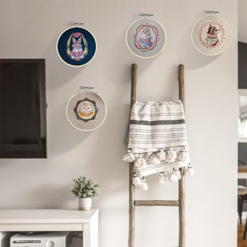 4 Inch 12Pcs Small Embroidery Hoops, Round Hoop Rings Bulk, for Cross Stitch - style: 4IN/10CM