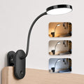 Clip on Light, Stepless Dimmable & 3 Colors Touch Control Clip On Bed Light. Dorm Room Essential 2600mAh Rechargeable Battery Powered Lamp. Flexible Clip On Lamp for Desk/Bedside/Headboard - color: Black