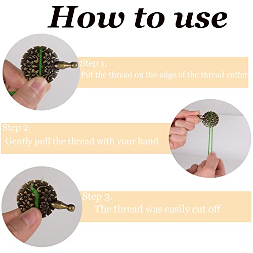 J.CARP 2Pcs Yarn Cutter Pendants, Gold Metal Thread Cutter Pendant for DIY Sewing Tools - color: Silver