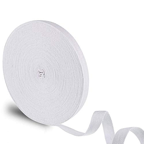 Willbond 100% Cotton Twill Tape 1/2 Inch X 25 Yards Herringbone,None - color: White, size: 1/2 Inch, 27 Yards