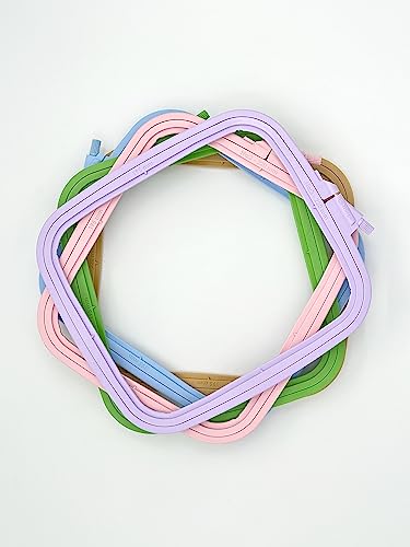 Nurge Square Embroidery Hoop - Plastic Cross Stitch Frame for Needlepoint & Embroidery - Adjustable Craft Hoop - Blue - No:3 (Medium) - color: Blue, size: No:3 (Medium)