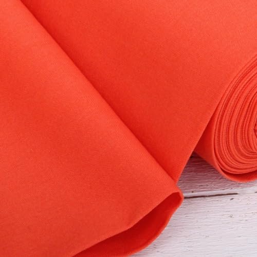 Threadart Carrot Orange Linen Fabric - 10 Yard Cut, 55" Wide - color: Carrot Orange, size: 10 YARDS