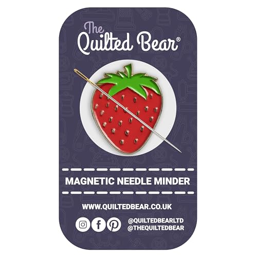 The Quilted Bear Magnetic Needle Minder, Small, Strawberry - color: Strawberry