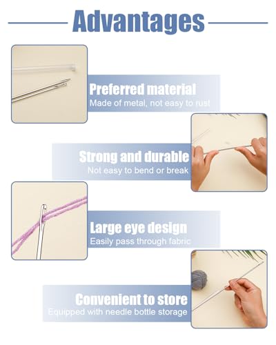 Professional Upholstery Needles 10" Large Sewing Needle Long Sewing Needle - size: 10 in