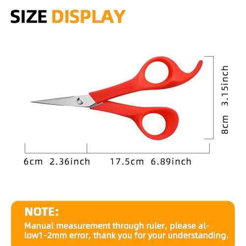 6" Precision Embroidery Scissors, Pointed Sewing Craft Scissors with Cap