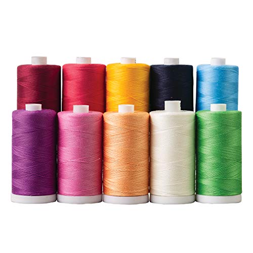 Connecting Threads Rainbow Assorted 100% Cotton Thread Set - 10 Spools - color: Color Block