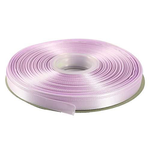ITIsparkle 3/8" Inch Double Faced Satin Ribbon 50 Yards-Roll Set for Gift Wrapping Scrap Books Party Favor Hair Braids Baby Shower Decoration Floral Arrangement Craft Supplies, Lilac Mist Ribbon - color: Lilac Mist
