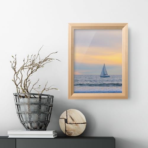 Unfinished Raw Wood 12x15 Picture Frame Beveled .84" Inch Wide - Unfinished Raw Wood Wall Decor Handmade Solid Wood Frames with Preinstalled Hangers and UV Blocking Plexiglass 15x12 Frame - color: Unfinished, size: 12x15