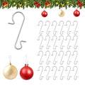 Naler 120PCS Ornament Hooks, Stainless Steel S-Shaped Hangers, Sliver - color: Silver