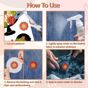 peacoblue Bible Verses and Flower Stick and Stitch Embroidery Patterns - color: Bible Verses and Flower