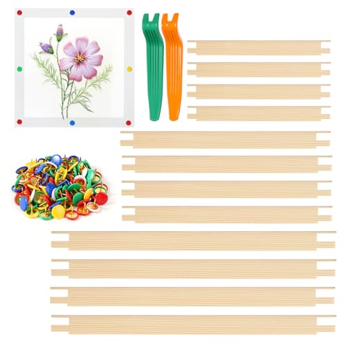 12Pcs Large Size Wooden Stretcher Bars Set for Needlepoint with Tools - color: 1