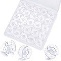 LOKUNN 25 Pcs Bobbins for Sewing Machine Plastic Bobbins for Sewing - size: 25 Pcs