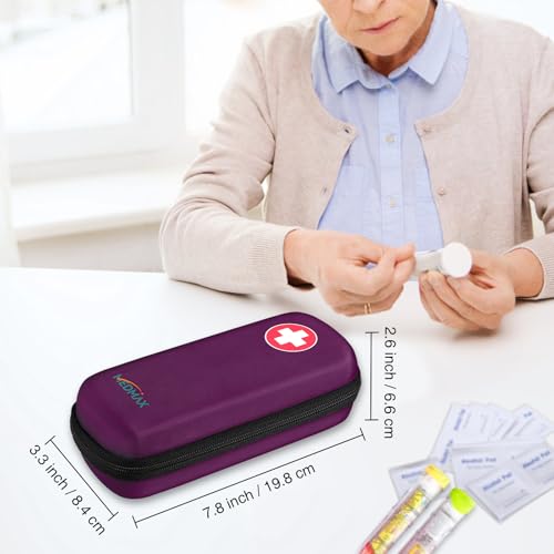 MEDMAX Epipen Medical Carrying Case Hard Shell EVA Travel Organizer Bag - color: Purple