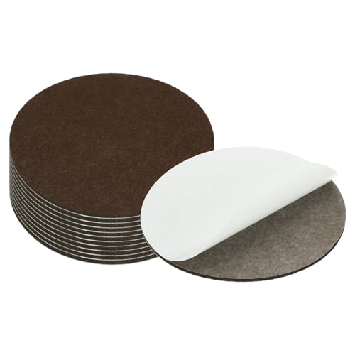 PATIKIL 6.5 Inch Diameter Lamp Base Felt, 12Pack 3mm Thickness Round Soft Adhesive Non-Slip Anti-Scratch Backed Felt for Lamp Furniture DIY Craft, Coffee - color: Coffee, size: 6.5 Inch