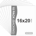 10 Pack Backing Boards, 16x20 Acid-Free Uncut White Mat Boards - size: 16X20