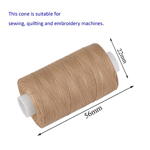 Simthread All Purposes Cotton Quilting Thread 50WT 3 Plies for Piecing Sewing Embroidery Applique etc - 550 Yards Each (12 Jeans & Neutral Colors) - color: 12#5 Jean & Neutral Colors
