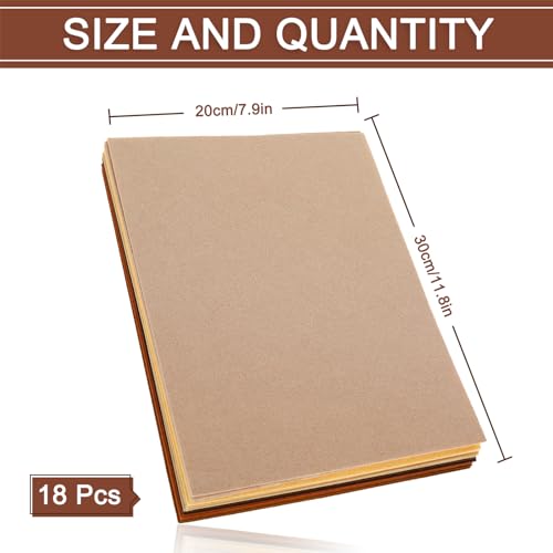 Whaline 18 Pcs Brown Felt Fabric Sheets 6 Colors Assorted Soft Thick Craft Felt Pack for Fall Autumn Thanksgiving DIY Craft Sewing Patchwork Art Projects, 7.9 x 11.8 Inch - color: Brown