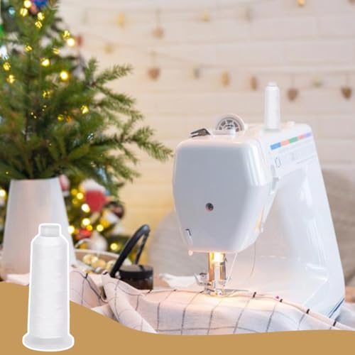 42S/2 Wool Embroidery Thread 1500m Wool & Acrylic Fibers Embroidery Floss Hand Sewing Thread Sewing Machine Kit Needlepoint Thread for Sewing DIY Craft Cross Stitch Threads (White) - color: White