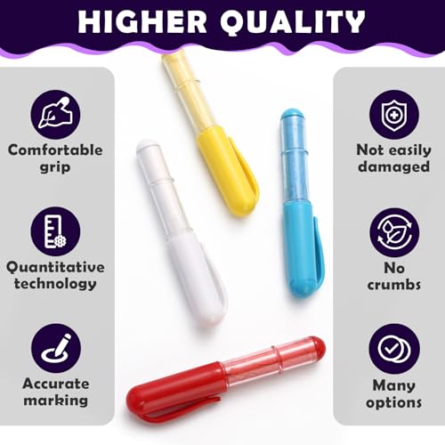 4PCS Sewing Chalk for Fabric, Wipeable and Washable Fabric Chalk for Sewing, Tailors Chalk for Fabric Etailed Marking on Fabrics, Cottons, Leathers - Blue, White, Red, Yellow - color: White & Blue & Red & Yellow