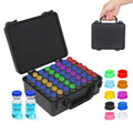 Peptide Case | Peptides Vials Case, Vial Storage+Vial Caps (3ml - 48Slots) - color: 48-shots×3ml + 10 Vial Caps (Black)