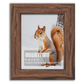 Rustic Walnut 4x5 Frame - Single Frame, 4 x 5 Poster Frame for Artwork, Puzzles, Photos and Movie Posters Picture Frames - size: 4" x 5"