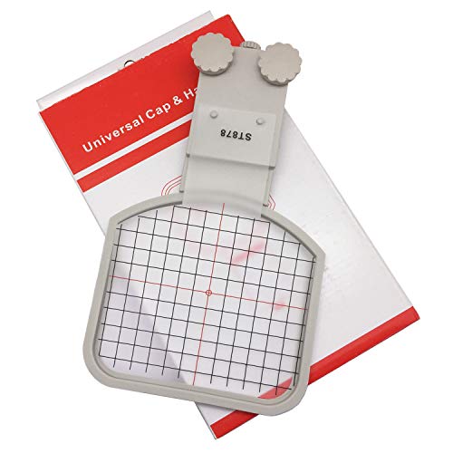 YEQIN Embroidex Cap/Hat Hoop for Brother PE800 PE535 SE600 SE625 SE270D HE-120 900D SE400 PE550D PE770 SE1900 NQ1600E etc, Sewing and Embroidery Machine Hat Hoops (for 4x4” or Larger Hoop) - color: Cap/Hat Hoop