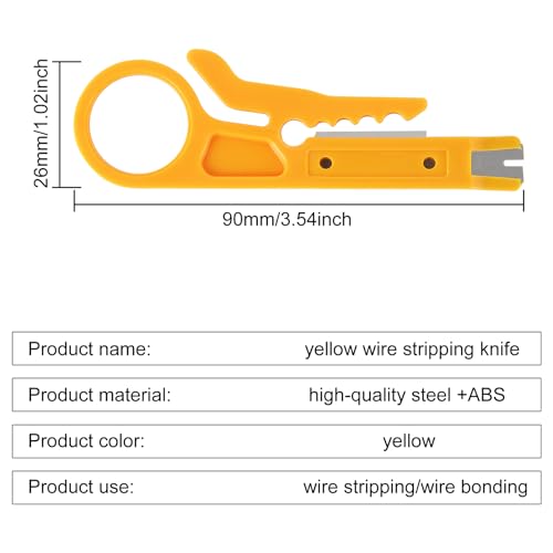 10Pcs Mini Wire Stripper Network Wire Stripper Punch Down Cutter Telephone and Computer UTP Cable Stripping Tool for RJ45/Cat5/CAT-6