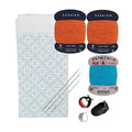 Daruma Hitomezashi Sashiko Kit – Premium Japanese Made Needle and Thread Kit with Sashiko Fukin, Thread, Needles, Thimble – Ready to Use Set (Dahlia) - color: Dahlia