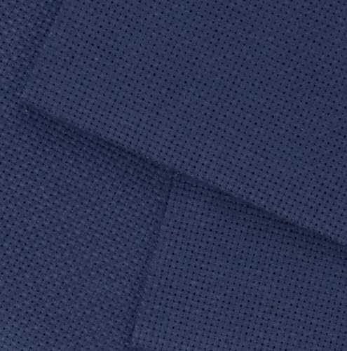KCS 59" x one Yard (93cmx149cm) 18 Count Cotton Aida Cloth Cross Stitch Fabric (Navy Blue) - color: Navy Blue