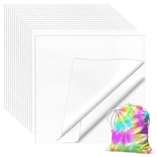 VOKOY 50 PCS 10 x 10 Inch White Cotton Fabric Squares