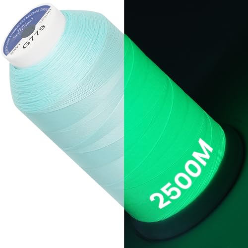 New brothread Single Huge Spool Glow in The Dark Embroidery Thread -G779 - color: 2500M Single Spool G779