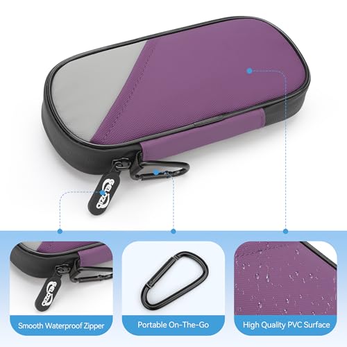 Gelozid Insulin Cooler Travel Case with 2 Reusable Ice Packs, Purple & Gray - color: Purple with Gray, size: Cooler Case