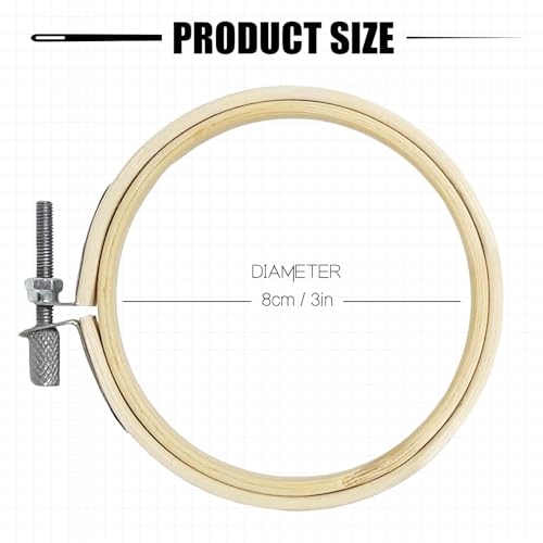 3 Inch 12Pcs Mini Embroidery Hoops, Small Round Hoop Rings, for Cross Stitch - style: 3IN/8CM