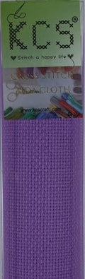 KCS 2 pc of 15" x 18"(38cmx45cm) Counted Cross Stitch Cotton Aida Cloth Needlework Fabric Box (Lavender, 16CT) - color: Lavender, size: 16CT