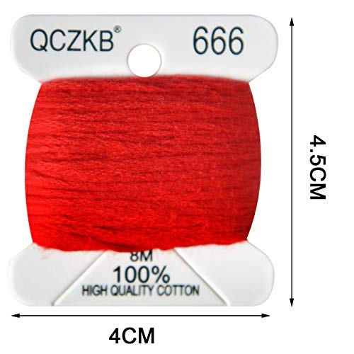 Rainbow Embroidery Floss String - Cross Stitch Thread- Friendship Bracelets Floss bobbins- Crafts Floss-50 Pcs 8m Mercerized Embroidery Floss bobbins Included of 2 pcs Metallic Embroidery Thread