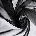 Manyshofu Black Organza Fabric by The Yard, 60 Wide (2 Yard) - color: Black, size: 2 Yard