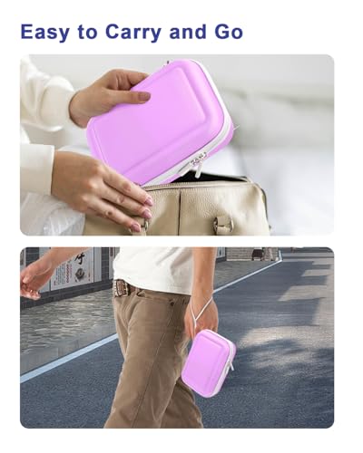 Diabetic Supplies Travel Case for Glucose Meter Diabetes Testing Kit-Violet - color: Violet
