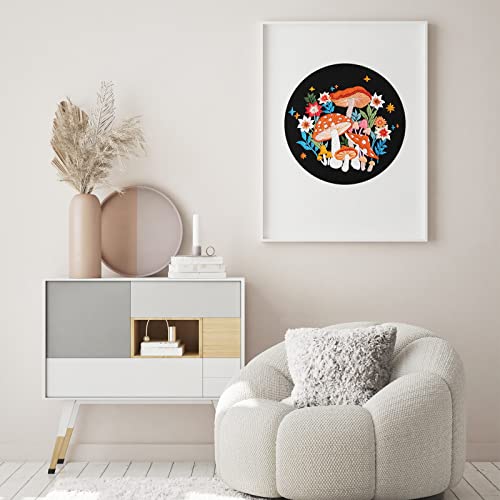 Louise Maelys Mushroom Embroidery Kit for Beginners, DIY Adults Needlepoint - color: kit-15