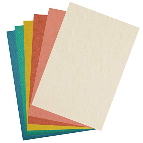Embroidery Fabric-6 Pcs 6 Solid Colors Linen Needlework Fabric Cross Stitch Cloth for DIY Art Craft Handwork … - size: 12*18 inch
