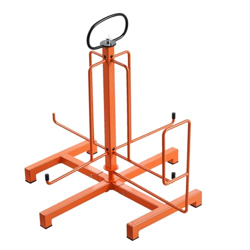 VEVOR Cable Dispenser, Floor or Stud Mounted, Wire Spool Rack, Portable Wire Rack Dispenser with Anti-Slip Metal Handle for Wiring Transport, Swivel Eyelet, for Electrical, Industrial and Retail Use - style: Wire Dispenser