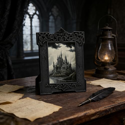 SIKOO 2.5x3.5 Vintage Picture Frames Small 2.5x3.5 Gothic Picture Frame with Glass Front for Tabletop and Wall Hanging Victorian Home Decor Gallery Wall Black - color: Black, size: 2.5 x 3.5