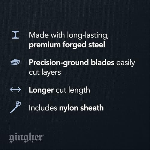 Gingher 8" Serrated Dressmaker's Fabric Scissors for Cutting Clothes - style: 8" Serrated Dressmaker