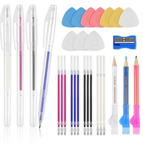 Tailors Chalk Kit with Fabric Markers, Erasable Pens and Fabric Pencils