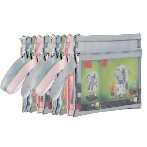 10 Pack Colored Mesh Zipper Pouch Bags, Toy Storage & Organization - size: 2L-10A5