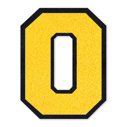 6 Inch Varsity Letter Patches Yellow Iron On Letters - color: Yellow, size: O