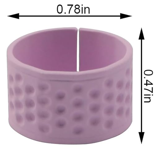 XGNG 6pcs Colorful Thick Thimbles Finger Protectors Adjustable Rings for Sewing, Quilting and Knitting