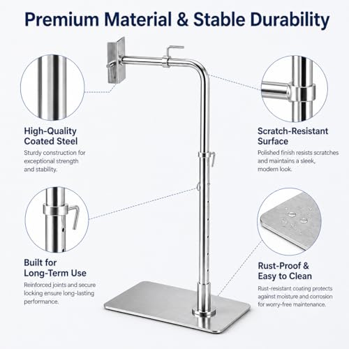 Embroidery Workstand, Adjustable Cross Stitch Floor Stand with Side Clamp