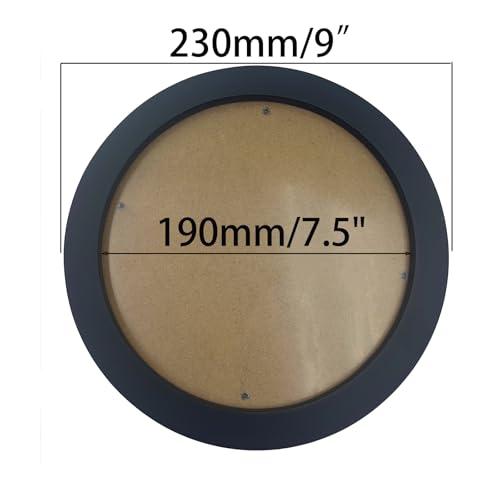 Yuqim 2 Pack Round Wood Embroidery Hoop Frames Cross Stitch Display Frame for DIY Art Craft Sewing Ornaments(Black, 8 Inch) - color: Black, size: 8 Inch